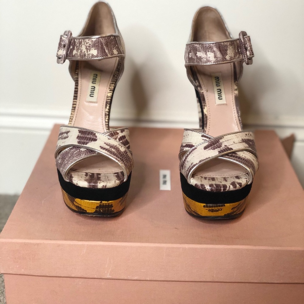 Mid Miu Platform Sandals